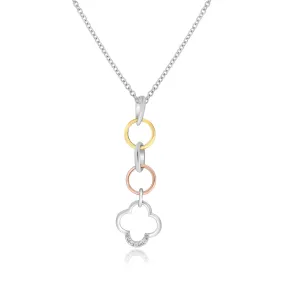 0.03ct Diamond Pendant set in 14KT White, Yellow and Rose Gold / SP035963