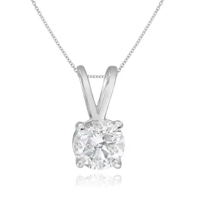 0.46ct Diamond Pendant set in 14KT White Gold / PDST