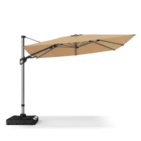 10' Square LED Cantilever Umbrella