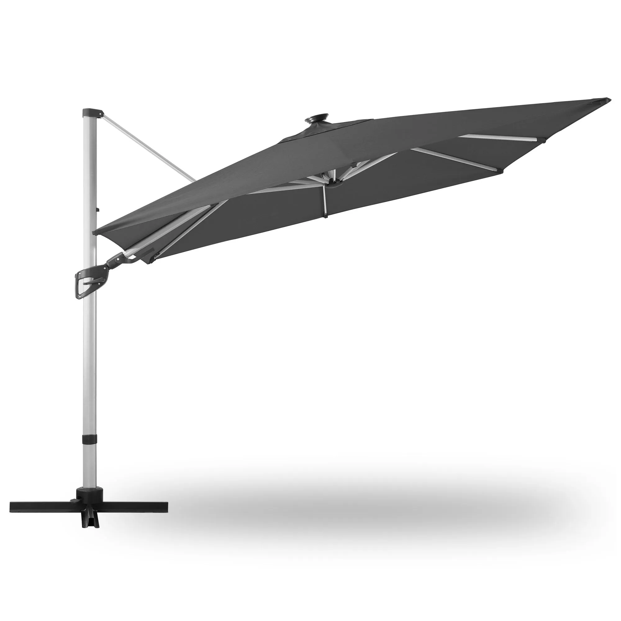 10' Square LED Cantilever Umbrella