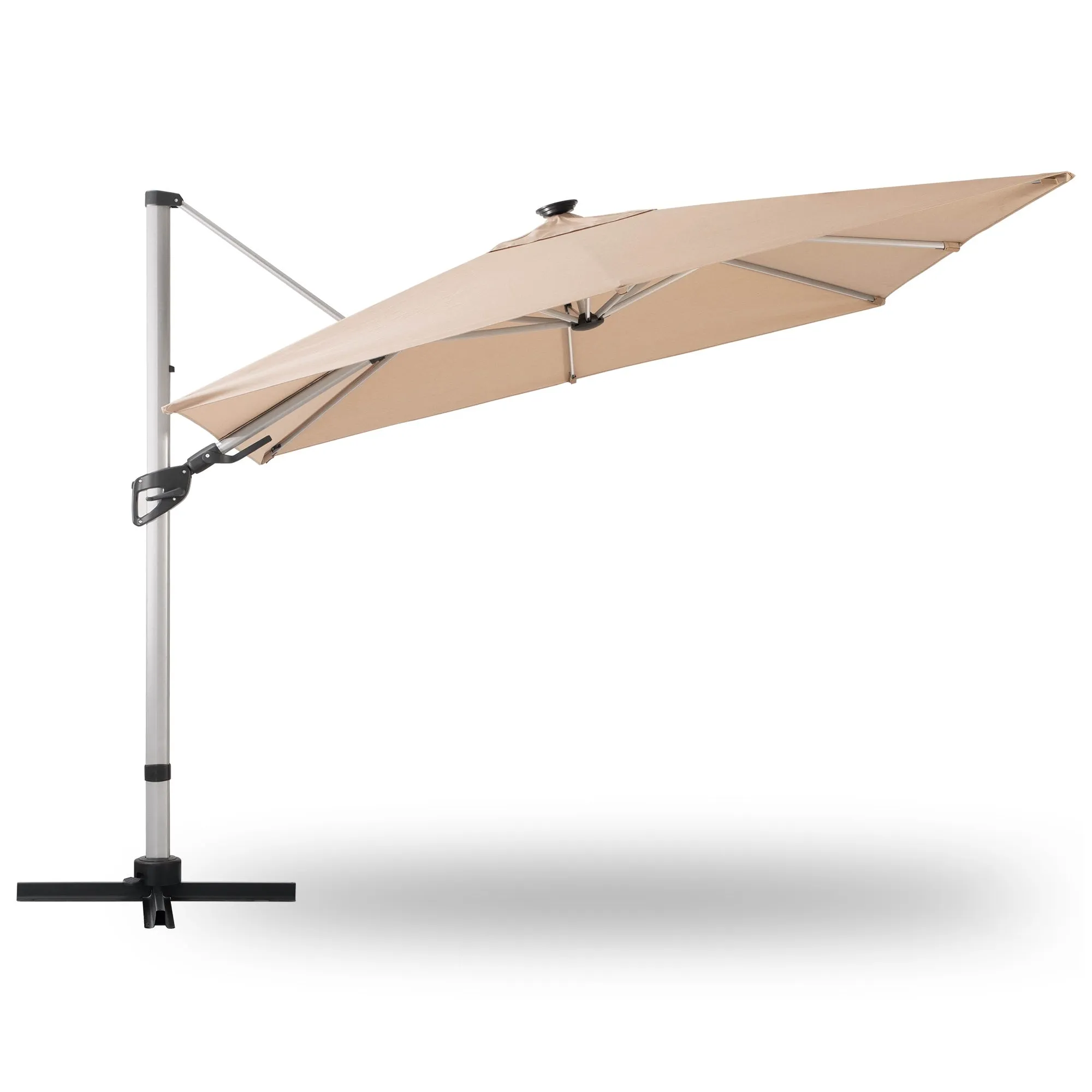 10' Square LED Cantilever Umbrella
