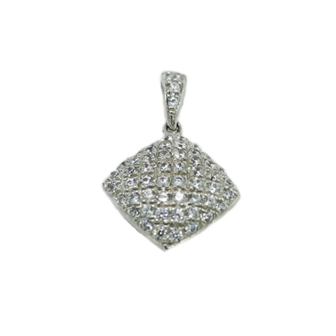 1.00 ctw Square Shape Multi-Diamond Fancy Diamond Pendant