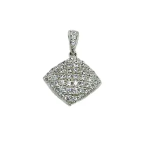 1.00 ctw Square Shape Multi-Diamond Fancy Diamond Pendant