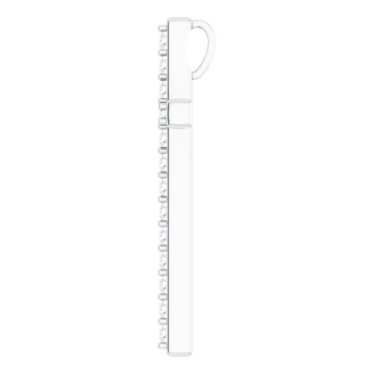 14K White 7/8 CTW Natural Diamond Cross Pendant