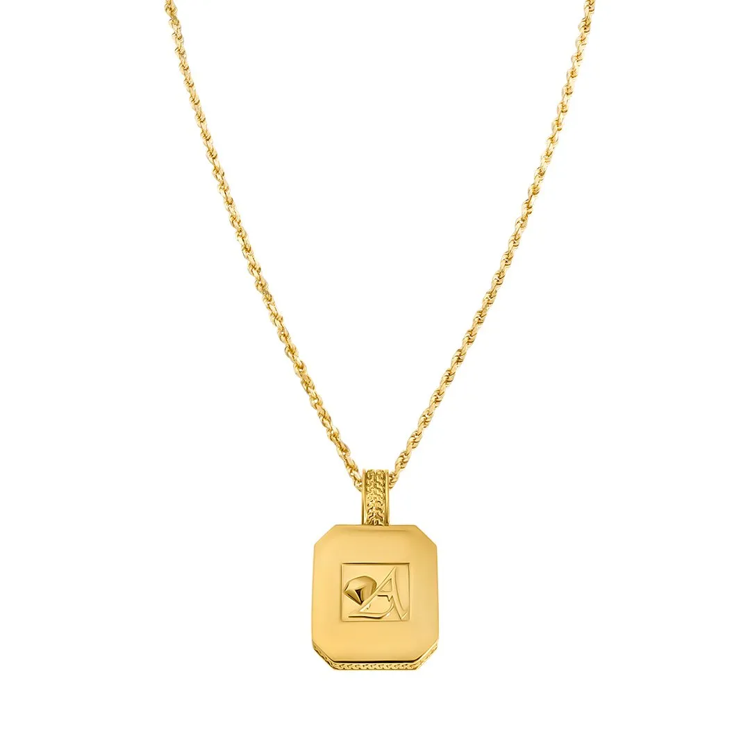 14k Yellow Gold Diamond Classic Pendant 3.5 Ctw