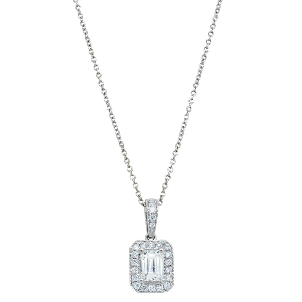 18ct White Gold .97ct Diamond Necklace