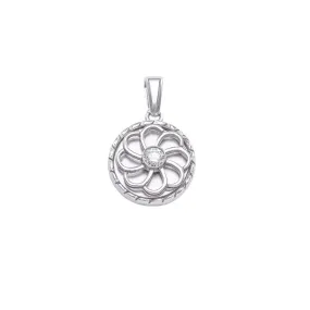 18ct White Gold Diamond Armenian Eternity Pendant