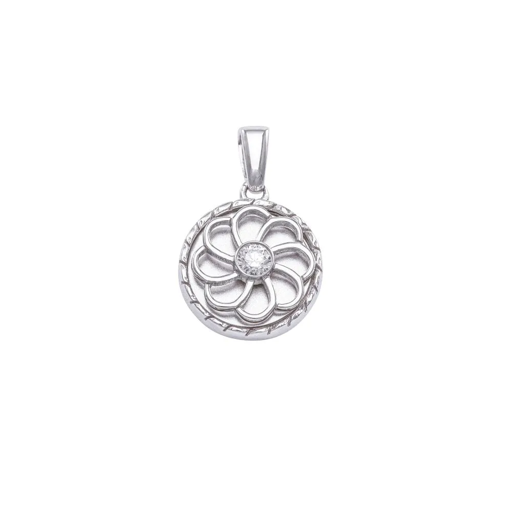 18ct White Gold Diamond Armenian Eternity Pendant