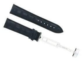 18MM LEATHER WATCH STRAP BAND BUCKLE FOR INVICTA RUSSIAN WATCH DARK DARK BLUE
