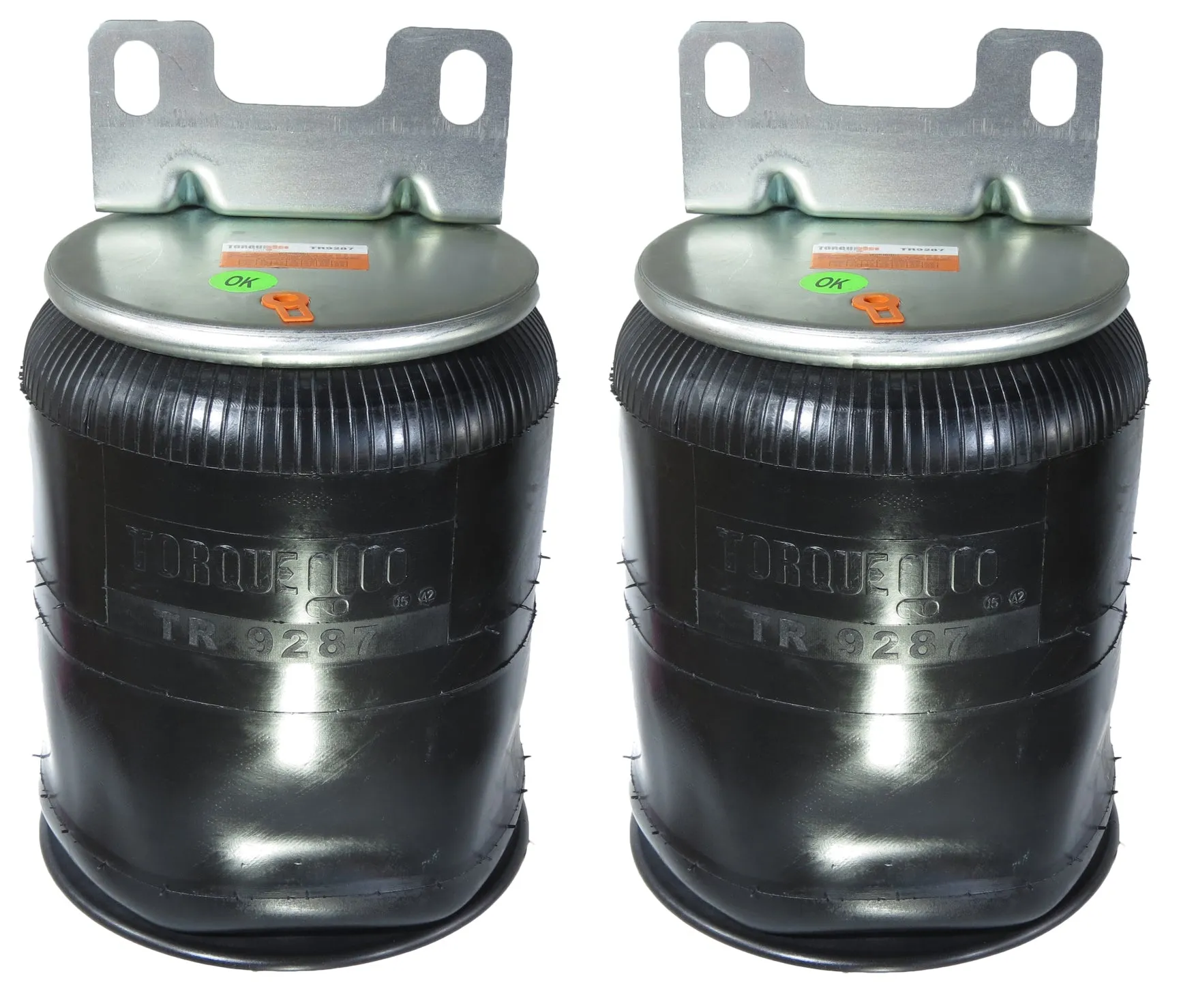 2 pack of TORQUE Trailer Air Spring Bag (Replaces Firestone 9287, Firestone W01-358-9287, Goodyear 1R12-424, 1S12-027, Hendrickson 50405-1, 50405-2) (2 x TR9287)