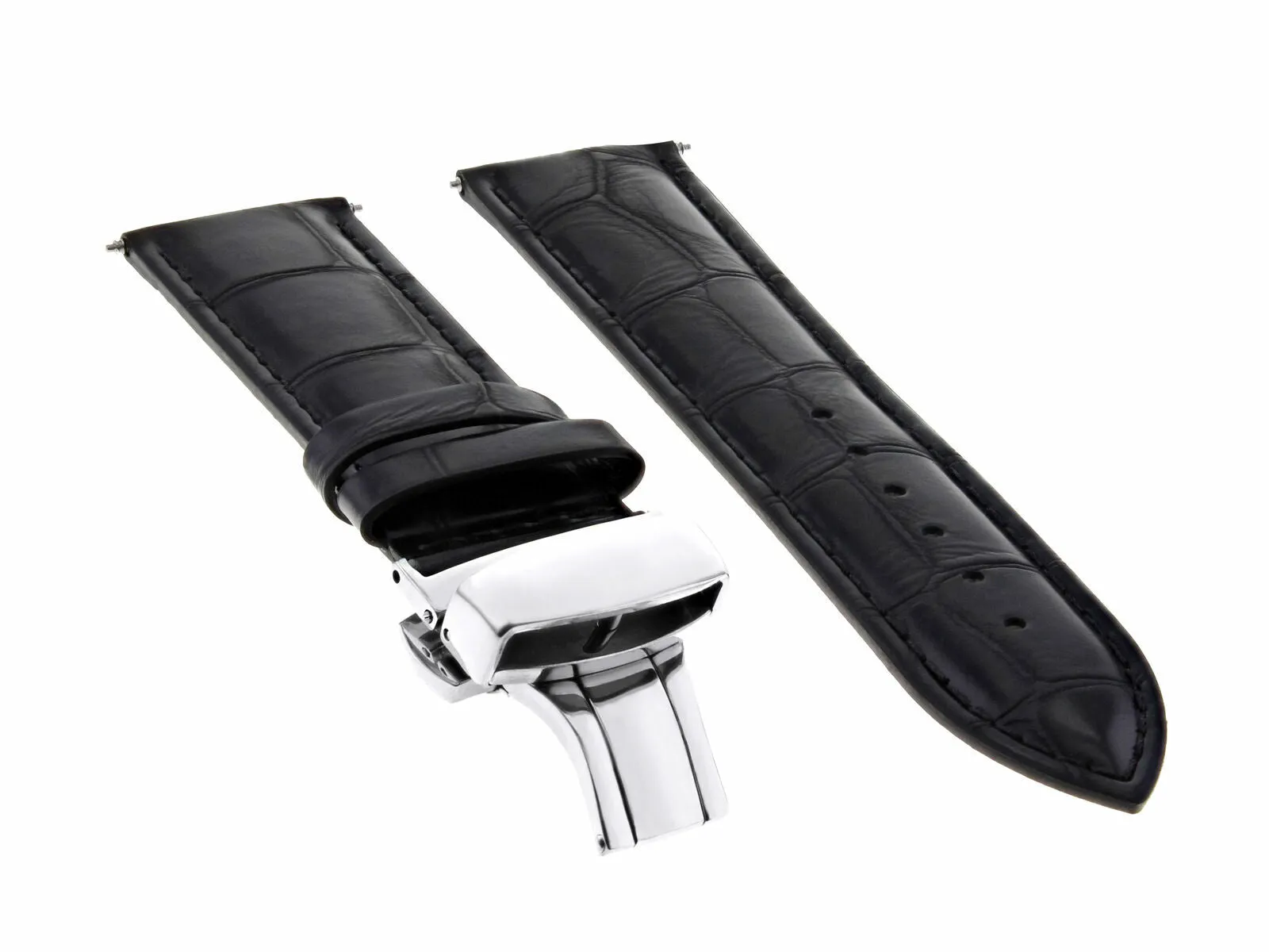 23MM LEATHER WATCH BAND STRAP FOR CITIZEN ECO DRIVE BLUE ANGELS AT8020-03L BLACK