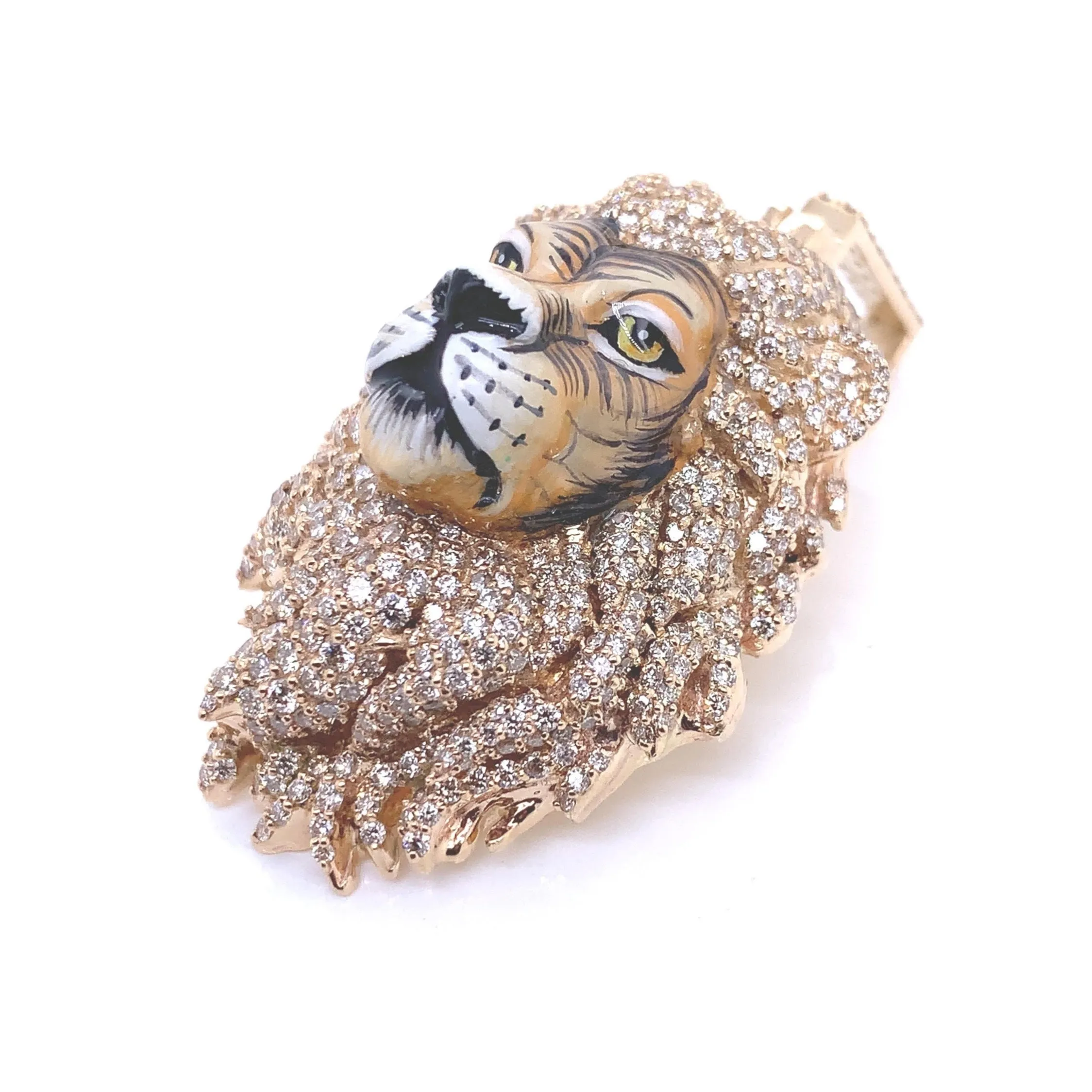3D Diamond Lion Pendant