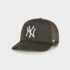 '47 Brand New York Yankees Brown Foam Front Mesh Trucker - Brown