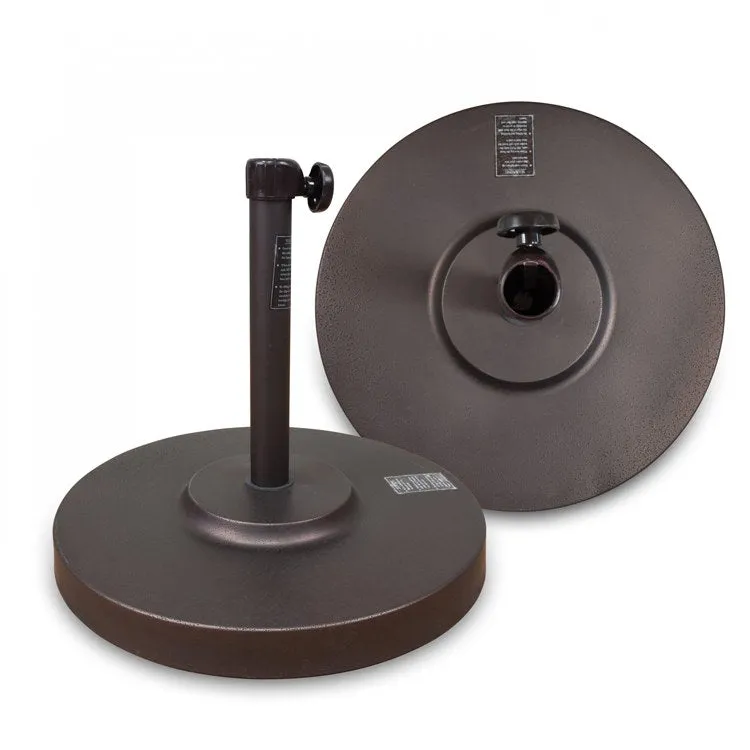 50 LBS Umbrella Base with Steel Cover - Concrete White