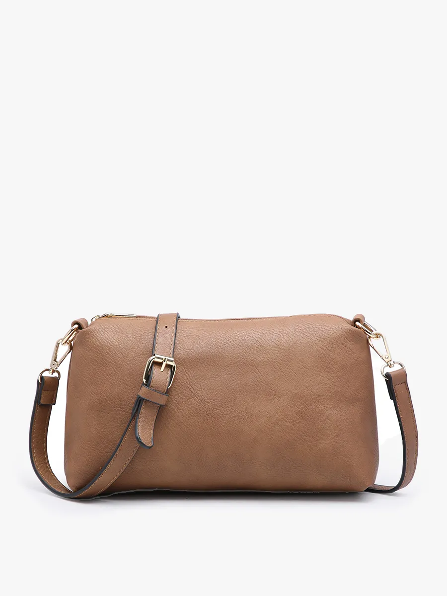 Aliza Large Tassel 2 in 1 Satchel Brown with Brown removable Bag