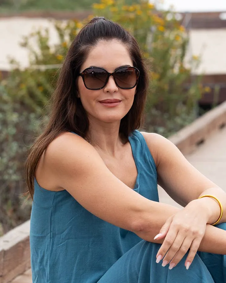 Althea -  Navy Blue/Walnut / Brown Polarized