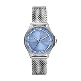 Armani Exchange Three-Hand Stainless Steel Mesh Watch AX5275