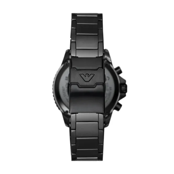 Armani World Explorer Gents Black Ceramic Watch