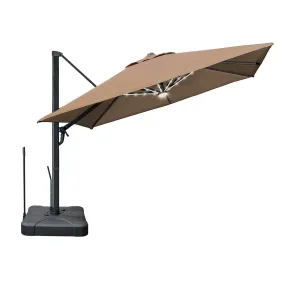 Astra 10ft Solar Cantilever Patio Umbrella with LED Lights