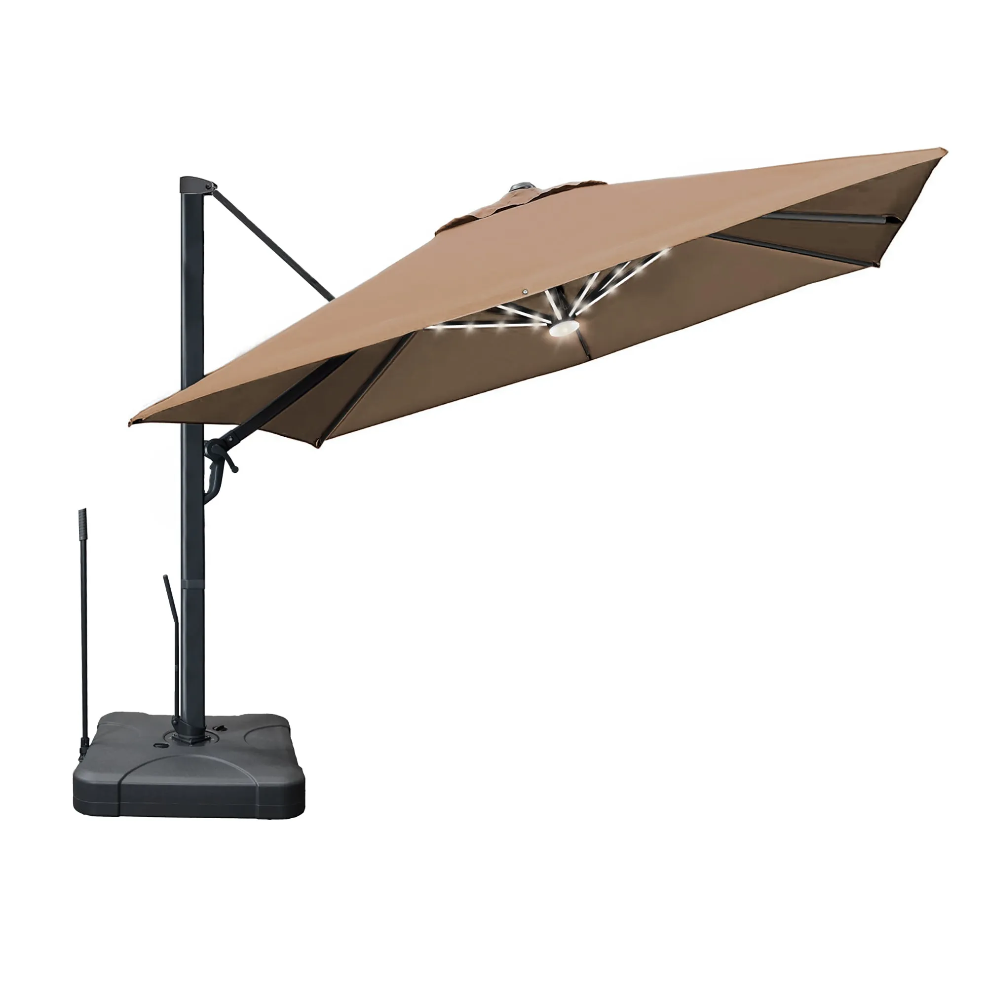 Astra 10ft Solar Cantilever Patio Umbrella with LED Lights