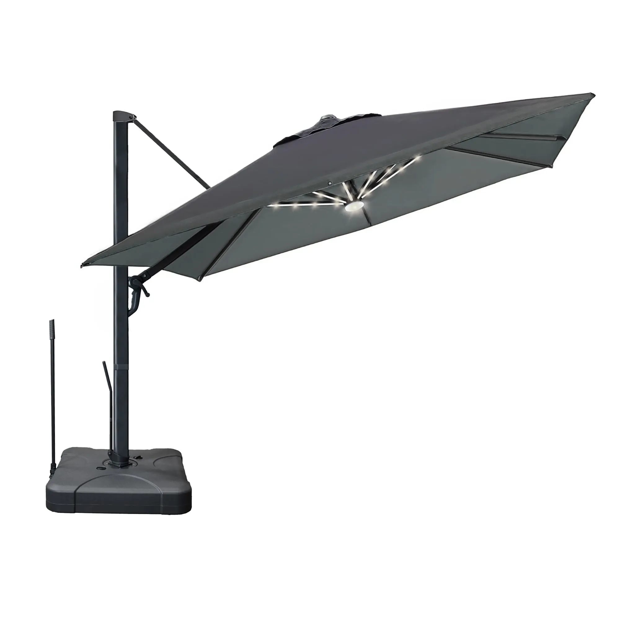 Astra 10ft Solar Cantilever Patio Umbrella with LED Lights