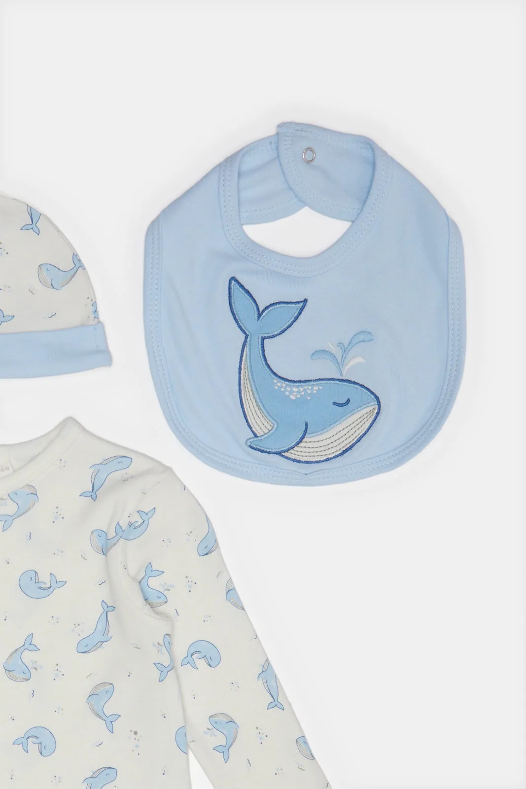 Baby Blue Sleepsuit Gift Set (3 Piece)