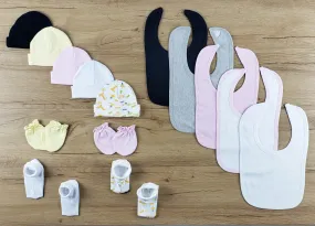 Bambini 15 PC set of Bibs, Caps, Booties