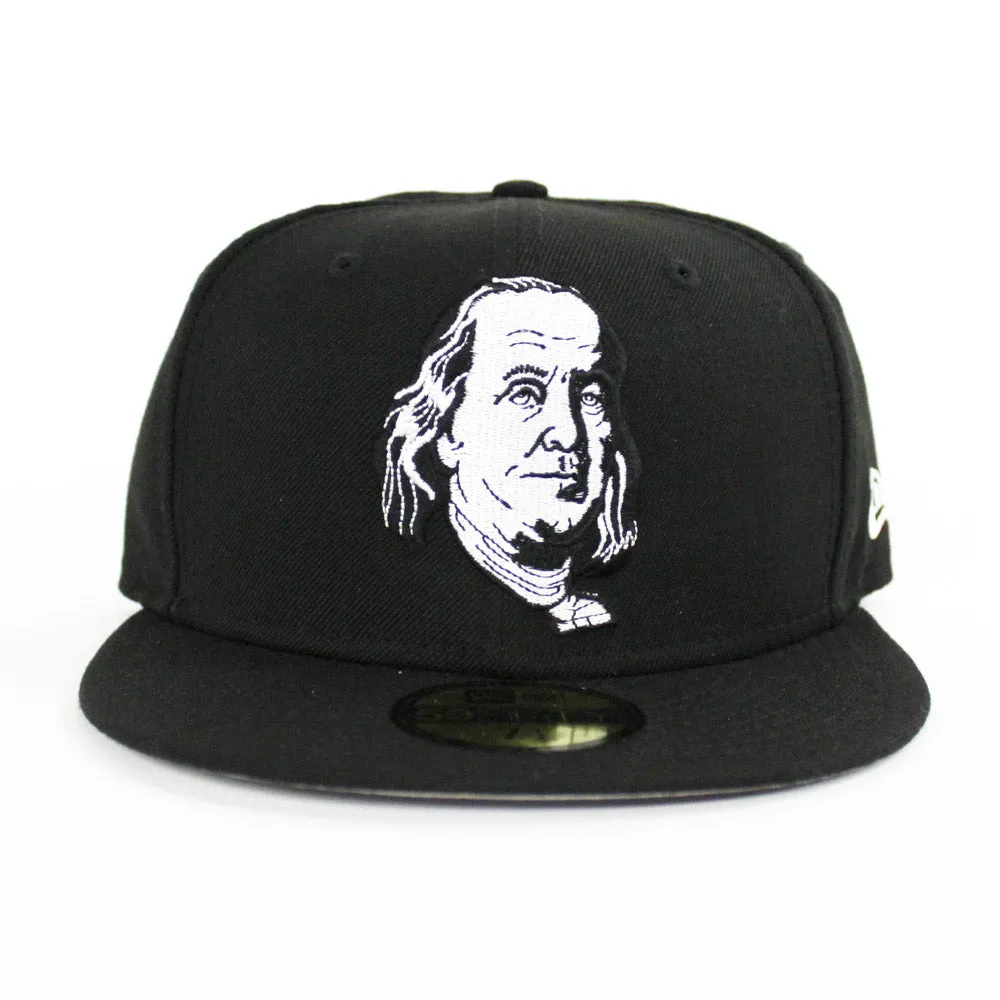 Benjamin Franklin New Era 59fifty Fitted Hat (Black Gray Under Brim)