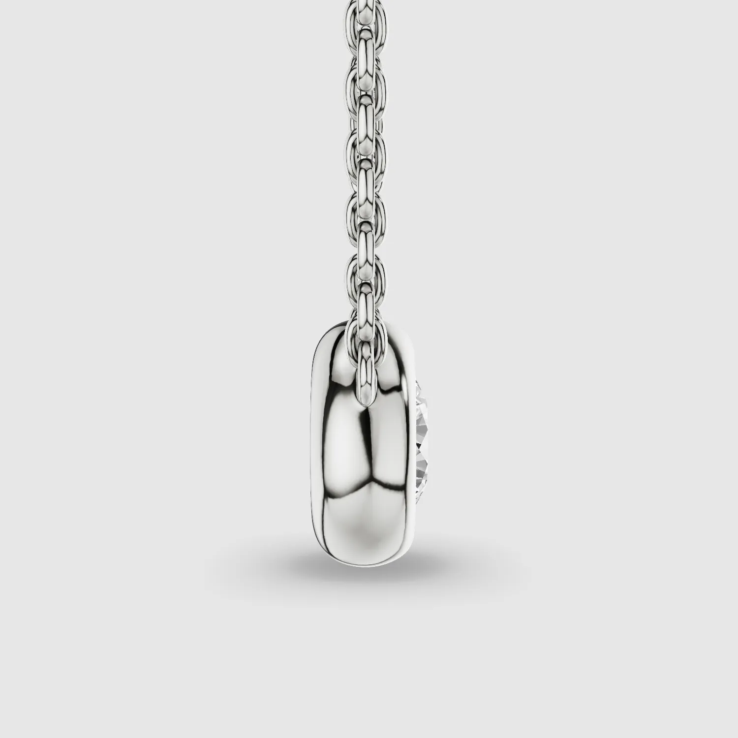 Bezel-Set Solitaire Lab Grown Diamond Pendant-Round