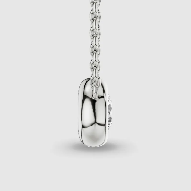 Bezel-Set Solitaire Lab Grown Diamond Pendant-Round