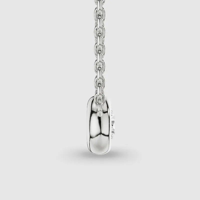 Bezel-Set Solitaire Lab Grown Diamond Pendant-Round
