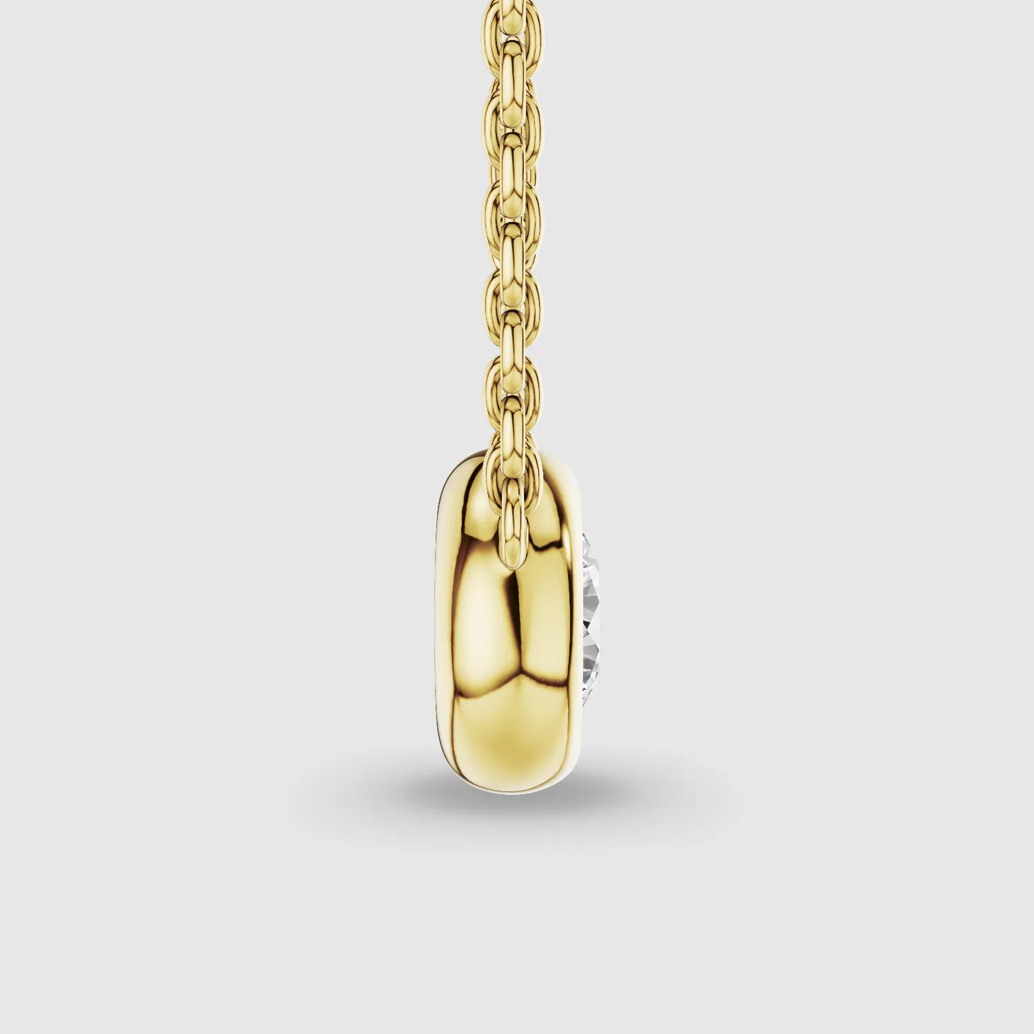 Bezel-Set Solitaire Lab Grown Diamond Pendant-Round