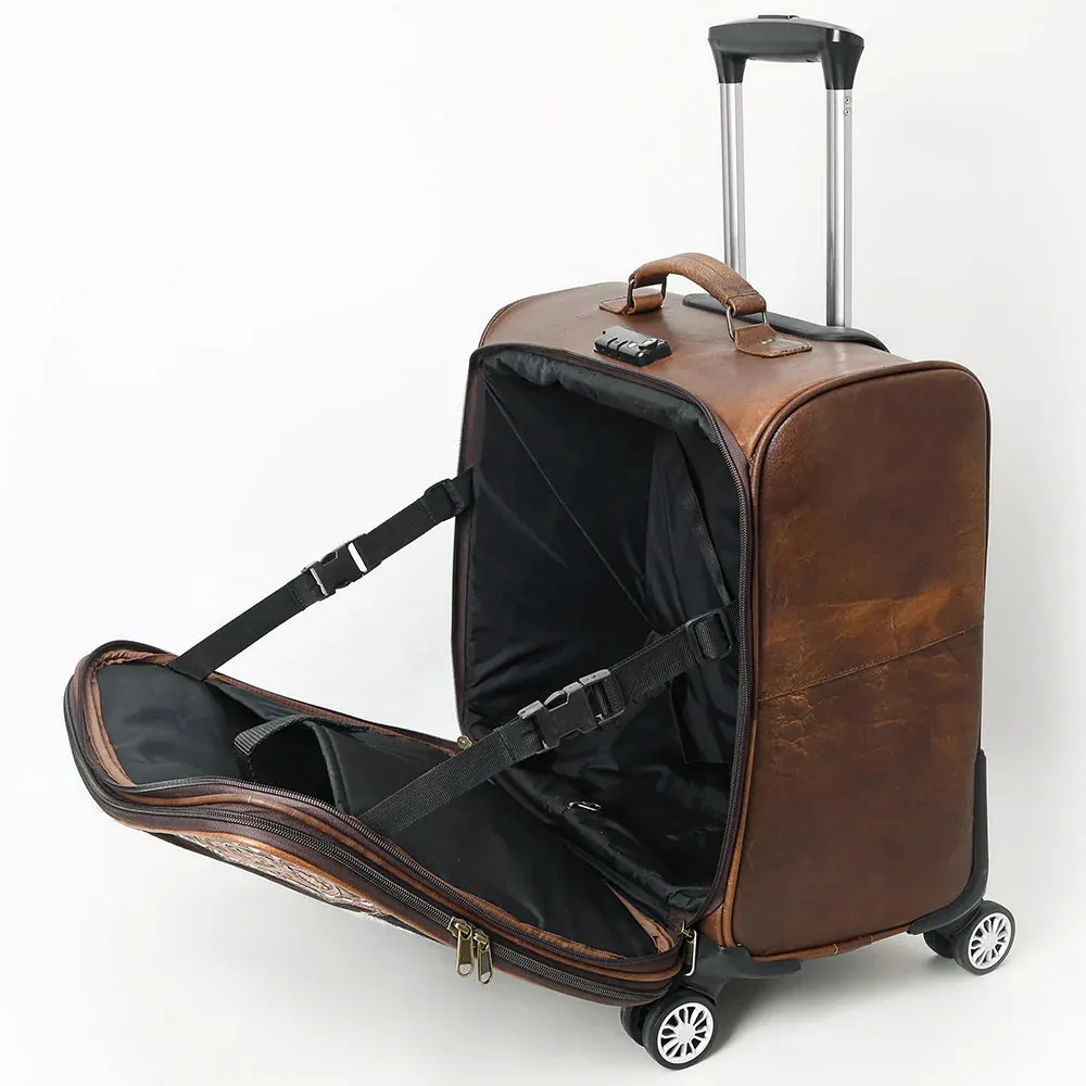 Birmingham Hand Tooled Leather Suitcase
