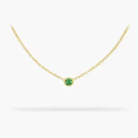 Birthday Necklace August - Peridot 14k gold necklace