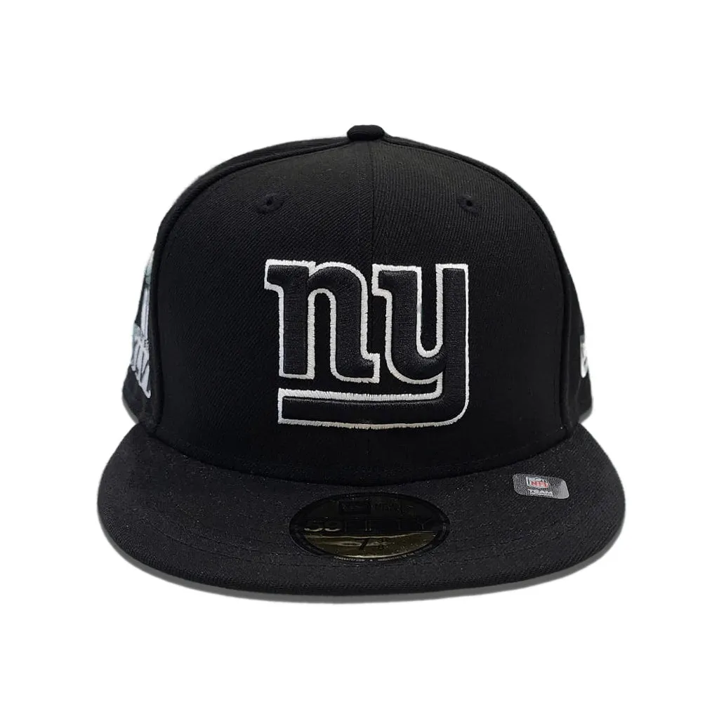 Black New York Giants Gray Bottom Super Bowl XLVI Side Patch New Era 59Fifty Fitted