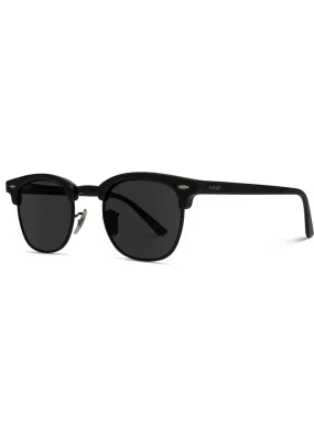 Black Semi-Rimless Polarized Sunglasses - FINAL SALE