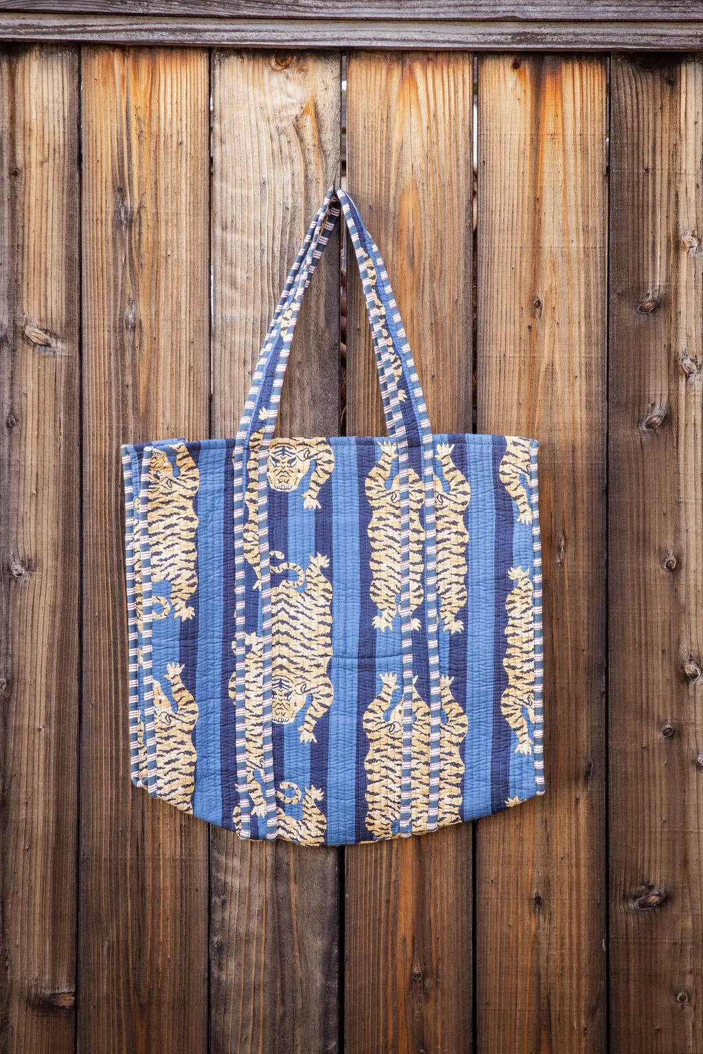 Blue Tiger Tote Bag