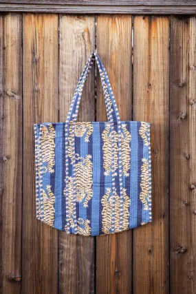 Blue Tiger Tote Bag