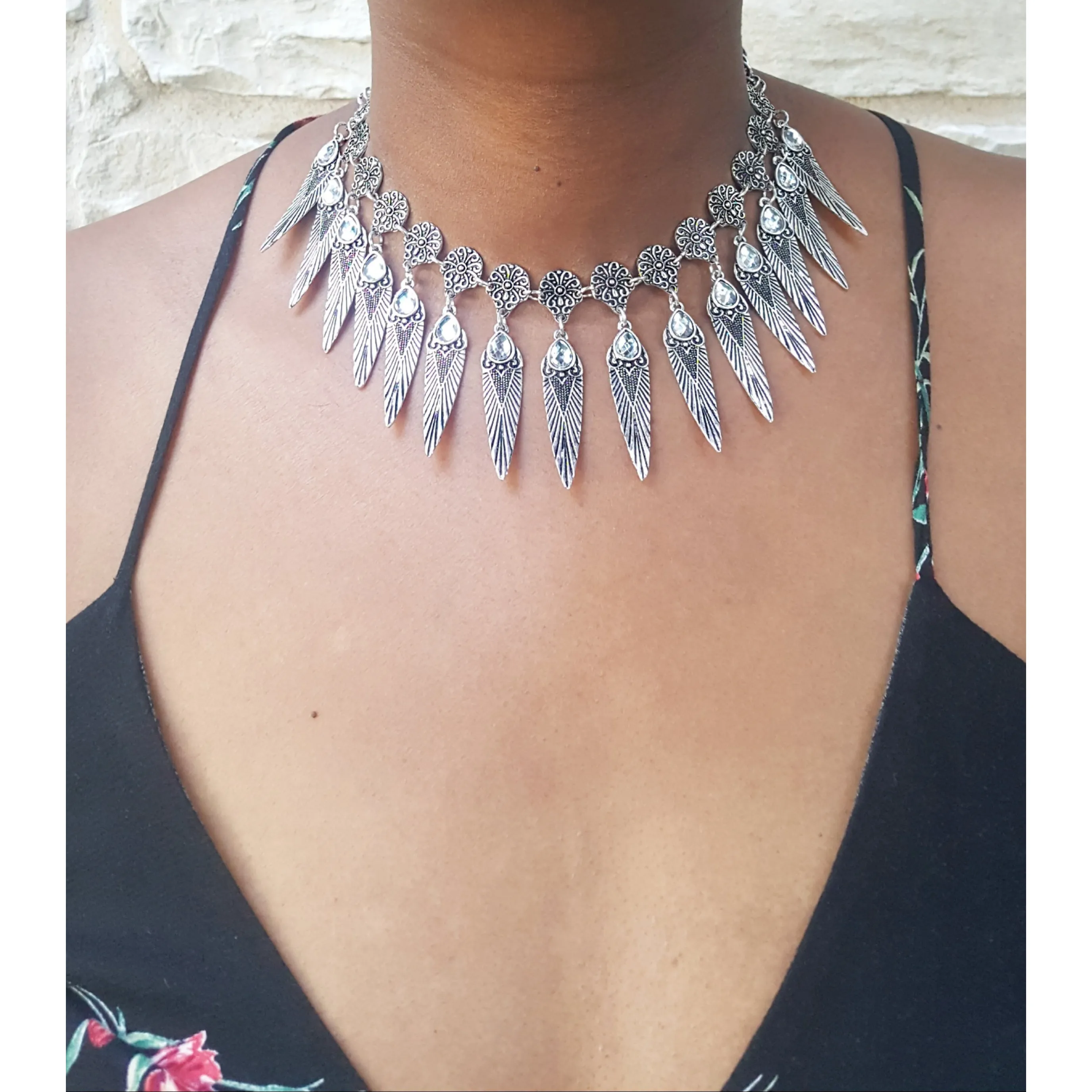 Boho Floral Statement Necklace