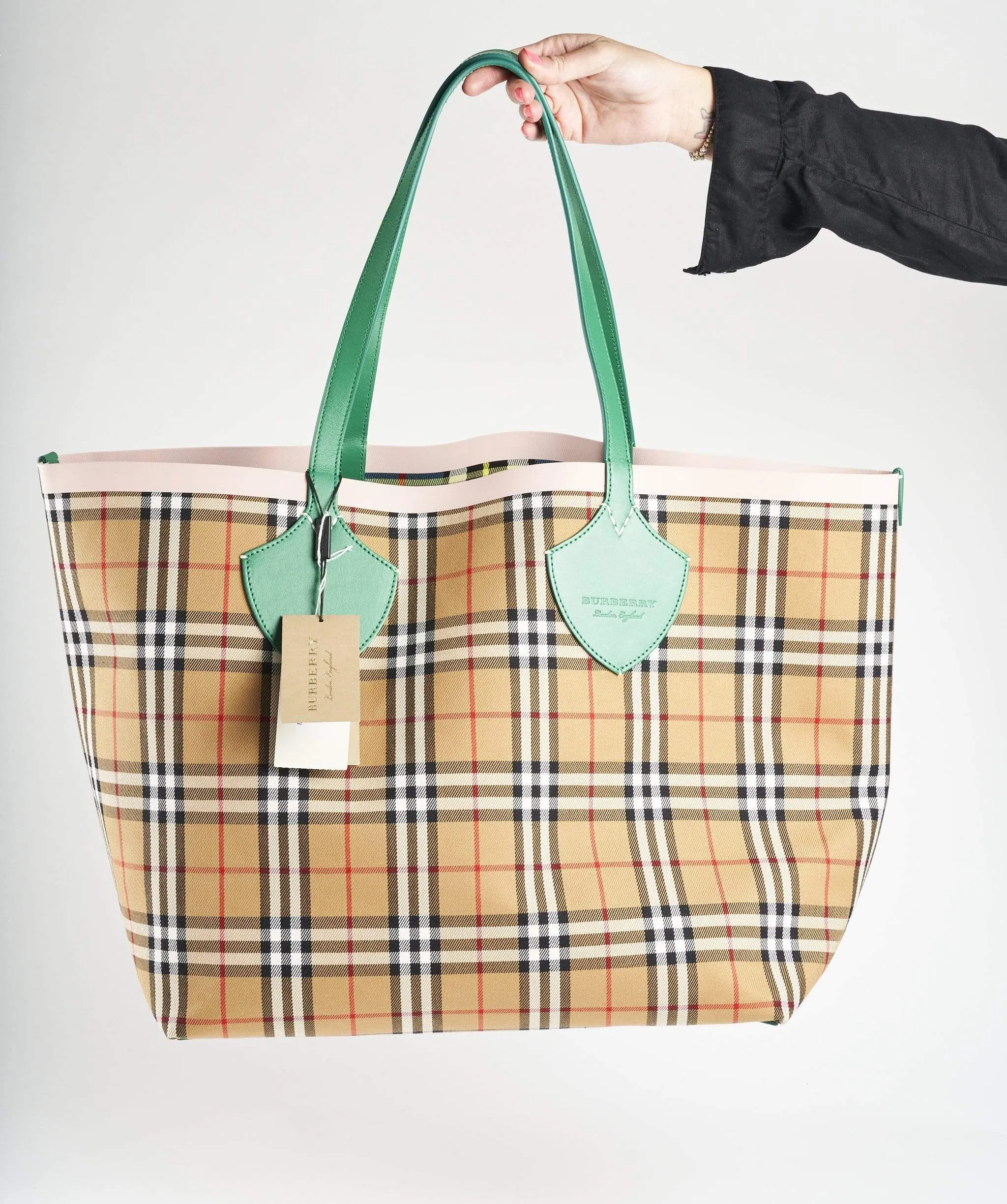 Burberry XL reversible tote