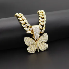 Butterfly Necklace Full Of Diamonds