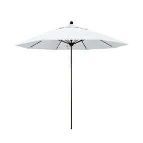 California Umbrella 9' Venture Series Patio Umbrella With Bronze Aluminum Pole Fiberglass Ribs Push Lift With Olefin Fabric