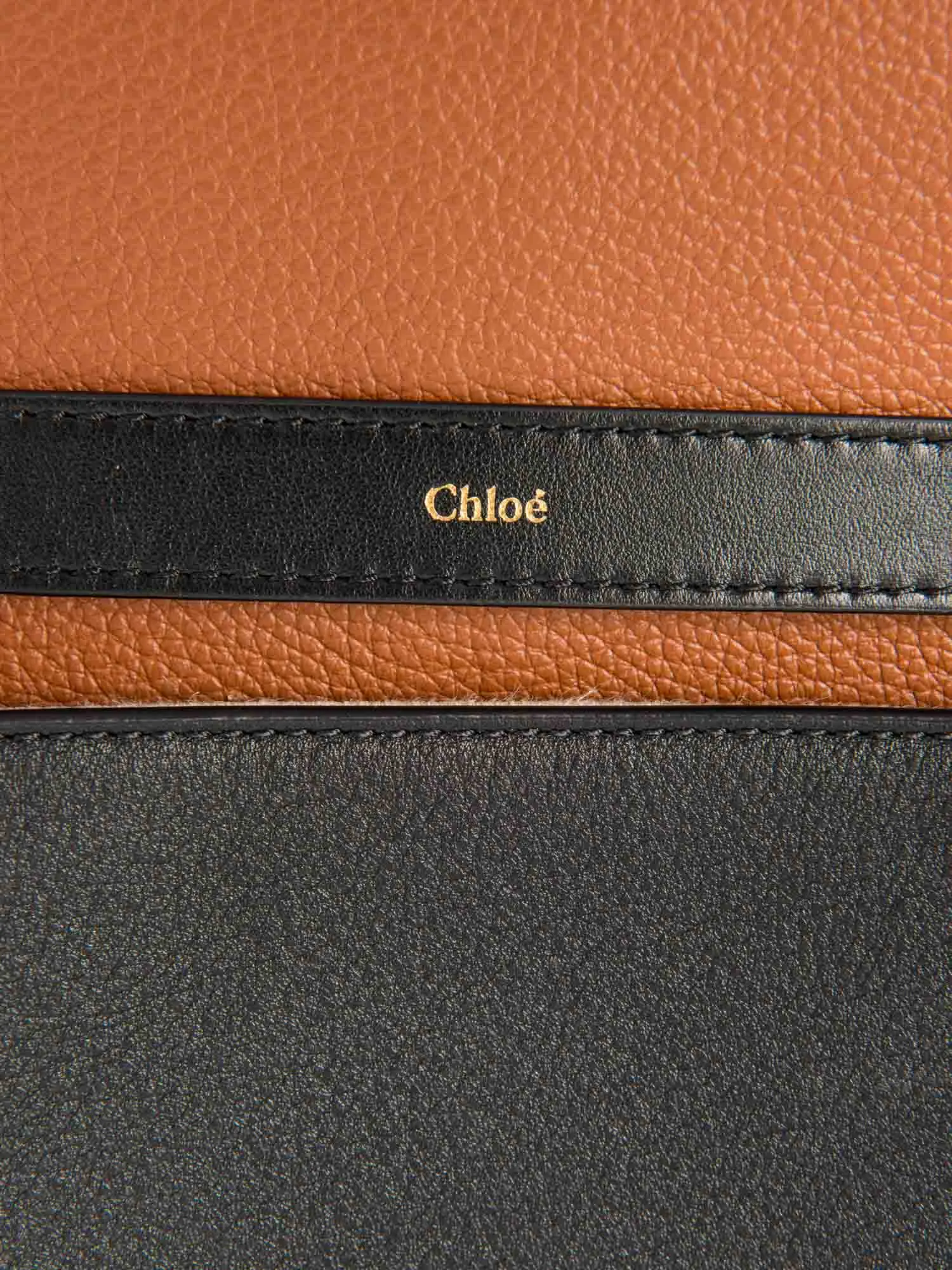 Chloe Leather Penelope Tassel Messenger Bag Black Gold