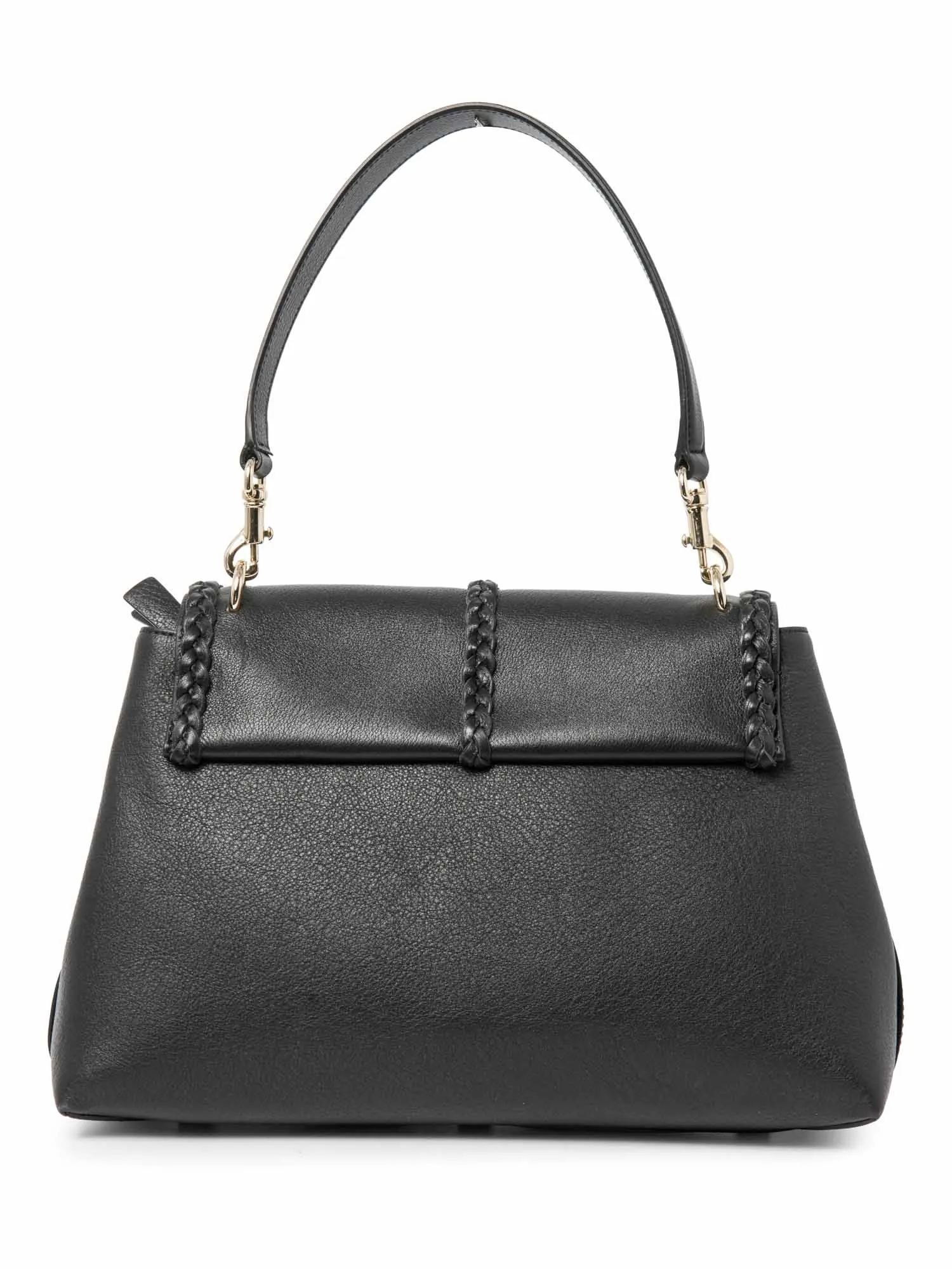 Chloe Leather Penelope Tassel Messenger Bag Black Gold
