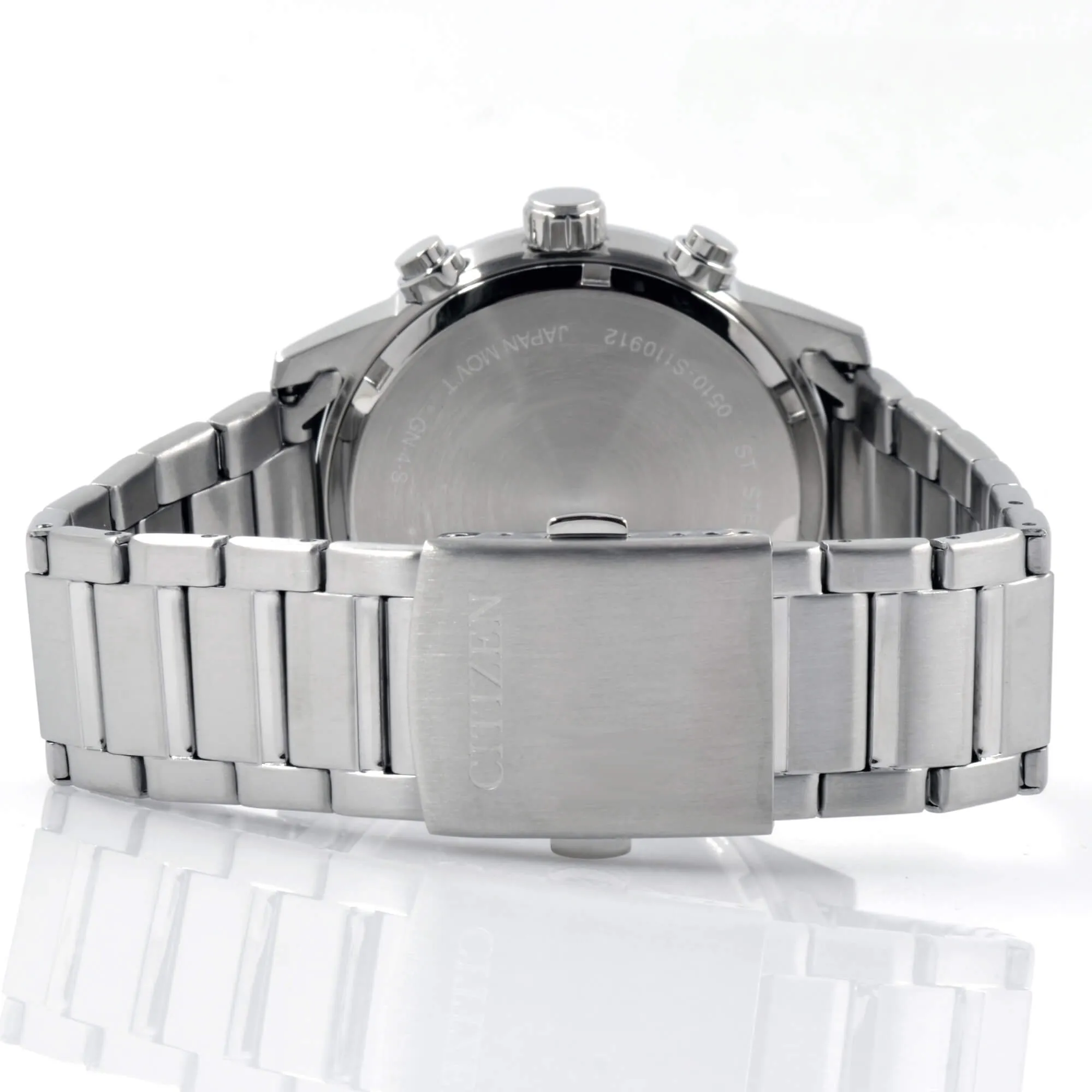 Citizen Men's Watch - Chronograph Black Dial Stainless Steel Bracelet | AN3600-59E
