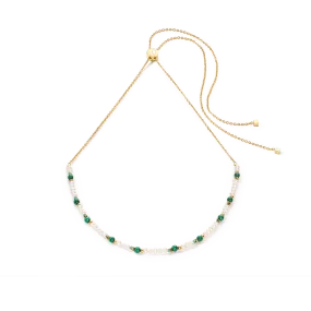 Coeur De Lion Harmony Gold Pearl and Malachite Necklace