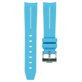 Curved Rubber Strap - Baby Blue