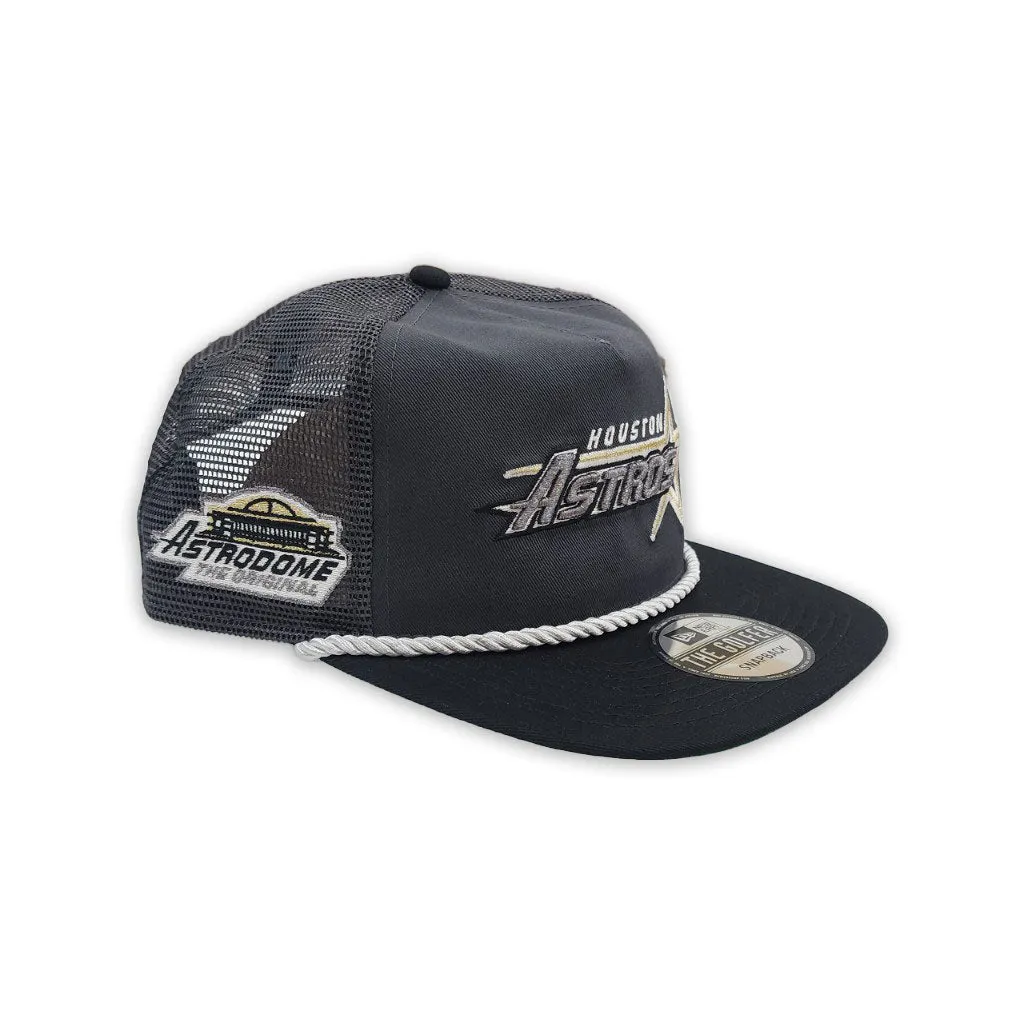 Dark Gray Houston Astros Dark Gray Trucker Green Bottom Astrodome Side Patch New Era Snapback