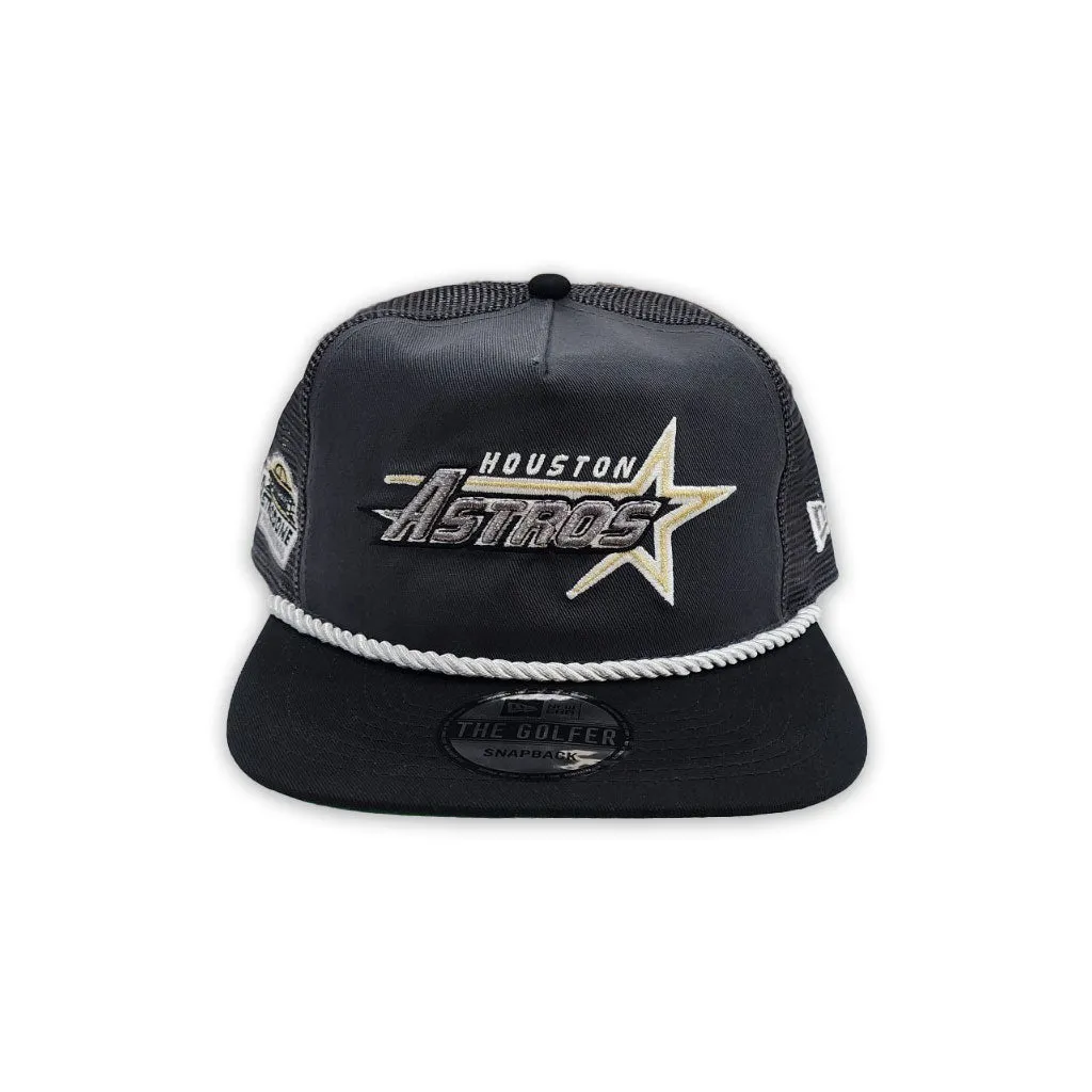 Dark Gray Houston Astros Dark Gray Trucker Green Bottom Astrodome Side Patch New Era Snapback