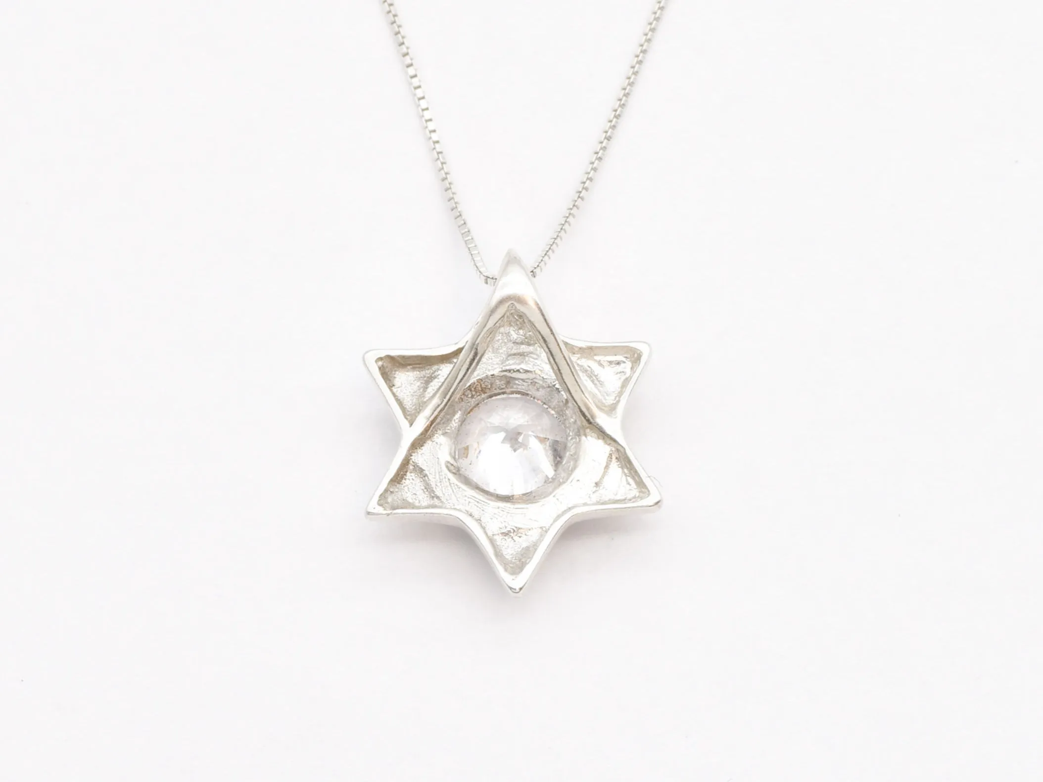Diamond Star Pendant - Sparkly Star Necklace - Star of David Necklace